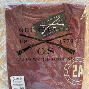 NEW Grunt Style Men's Burgundy Graphic Tee - members only shirt